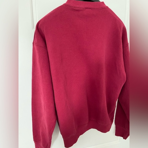 FRUIT OF THE LOOM CLYDE OHIO USA Red Crewneck Long Sleeves Sweatshirt in XL - Picture 3 of 7